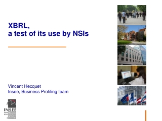 XBRL, a test of its use by NSIs