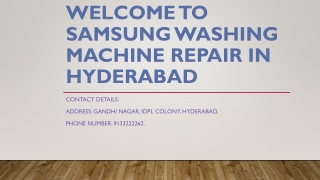 Samsung washing machine repair in Hyderabad