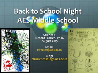 Back to School Night AES Middle School