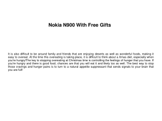 Nokia N900 With Free Gifts