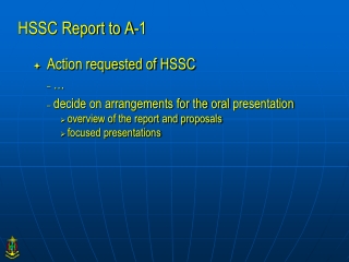 HSSC Report to A-1