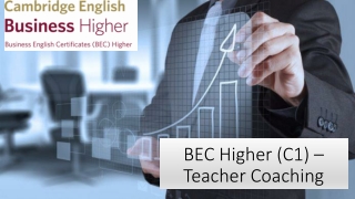 BEC Higher (C1) – Teacher Coaching