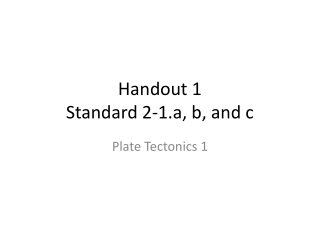 Handout 1 Standard 2-1.a, b, and c