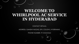 Whirlpool ac service in Hyderabad