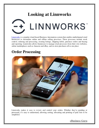 Looking at Linnworks | eBusiness Guru