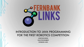 Introduction to Java programming for the first robotics competition