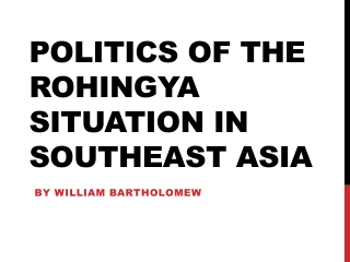 Politics of the Rohingya situation in Southeast Asia
