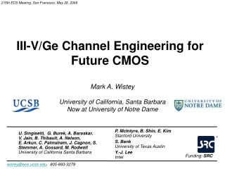 III-V/Ge Channel Engineering for Future CMOS