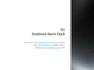 G1 Duckhunt Alarm Clock