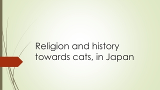 Religion and history towards cats, in Japan