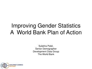 Improving Gender Statistics A World Bank Plan of Action