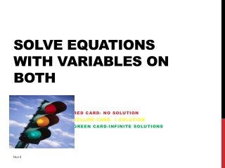Solve Equations With Variables on Both