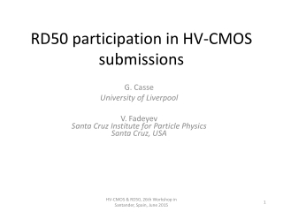 RD50 participation in HV-CMOS submissions