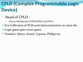 CPLD (Complex Programmable Logic Device)