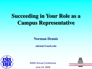 Succeeding in Your Role as a Campus Representative