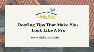 Best Tips of Metal Roofing | Alpharain.com