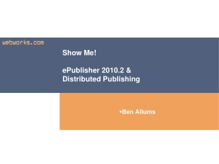 Show Me! ePublisher 2010.2 &amp; Distributed Publishing