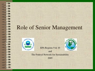 Role of Senior Management