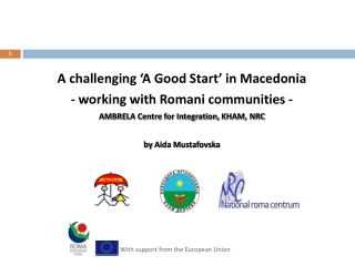 A challenging ‘A Good Start’ in Macedonia - w orking with Romani communities -