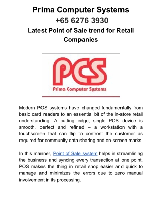 How Point of Sale has shaped the Future of Retail Companies