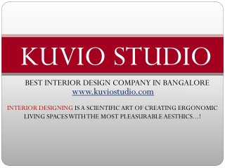 Kuvio Studio - The Trending Interior Design Company in Bangalore