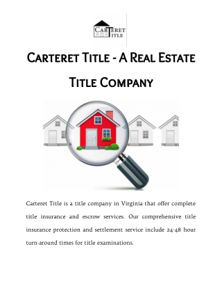 Carteret Title - A Real Estate Title Company
