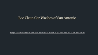 Bee Clean Car Washes of San Antonio