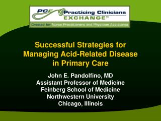 Successful Strategies for Managing Acid-Related Disease in Primary Care