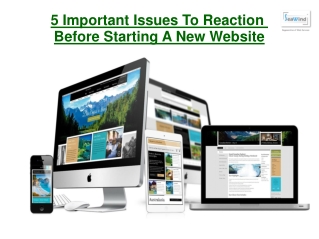 5 Important Issues To Reaction Before Starting A New Website