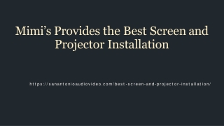 Best Screen and Projector Installation