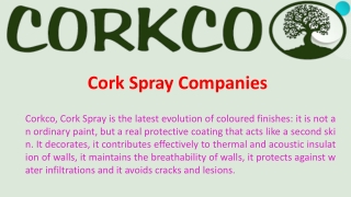 Cork Spray Companies