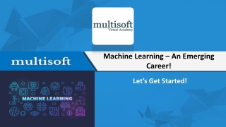 Machine Learning - An Emerging Career!