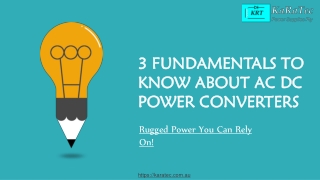 3 Fundamentals to Know about AC DC Power Converters
