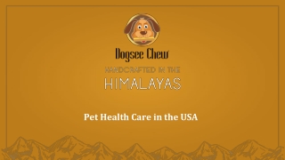 Pet Health Care in the USA