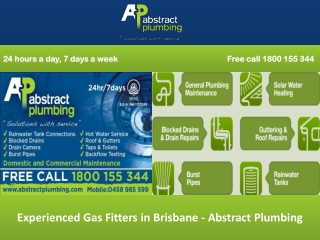 Experienced Gas Fitters in Brisbane - Abstract Plumbing