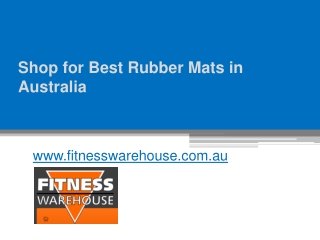 Shop for Best Rubber Mats in Australia - www.fitnesswarehouse.com.au