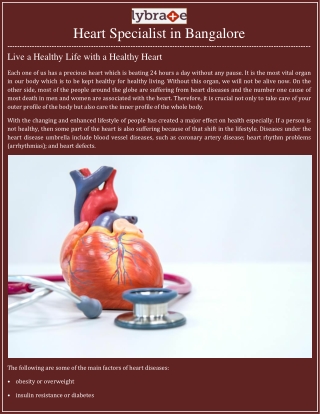 Live a Healthy Life with a Healthy Heart