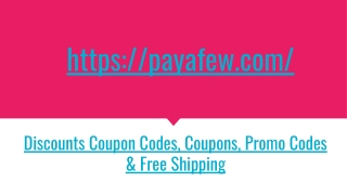 PayaFew | Free Discount Coupon Codes |