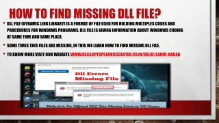 Fix Your PC’s DLL Missing Problem With The Help OF PPT