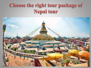 Choose the right tour package of Nepal tour