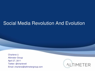 Social Media Revolution And Evolution