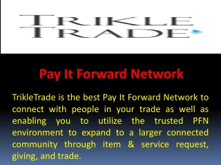 Pay It Forward Network