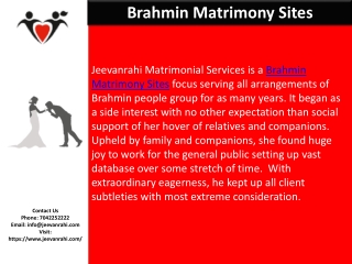 Brahmin Matrimony Sites | Best Matchmaker Sites
