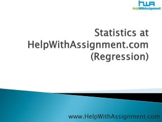 statistics at helpwithassignment.com (regression)