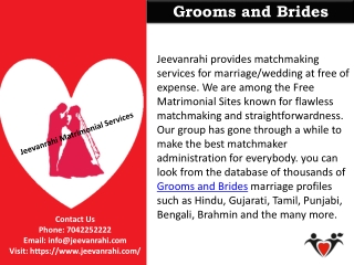 Grooms and Brides | Indian Matrimonial Sites