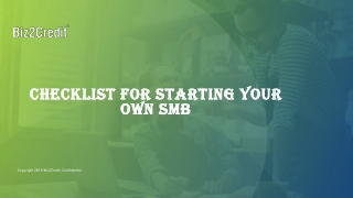 Checklist for Starting Your Own SMB