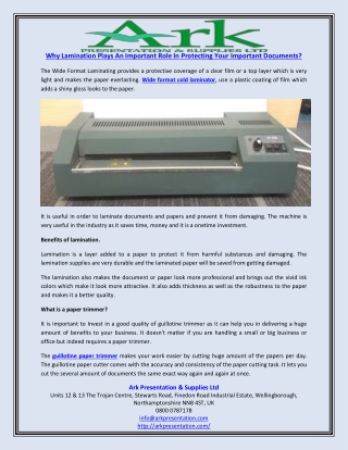 Why Lamination Plays An Important Role In Protecting Your Important Documents?