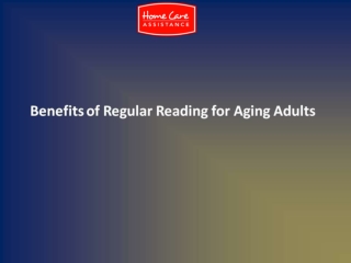 Benefits of Regular Reading for Aging Adults