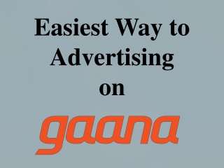 Easiest Way to Advertising on Gaana App