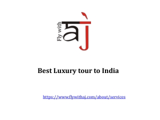 Best Luxury Tour to India